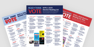 Collage of NYPL's 2020 Election Reading List downloadable sheets