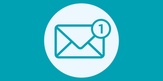 Teal email icon.