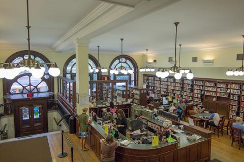 Interior view of 67th Street Library 