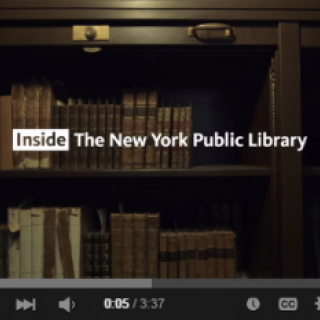 Screenshot of video that reads: Inside The New York Public Library