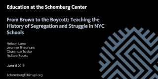 Image for the Schomburg Center event: From Brown to the Boycott 