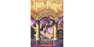 Book cover of Harry Potter and the Sorceror’s Stone by J.K. Rowling.