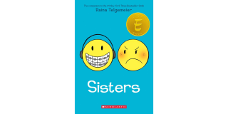 Book cover of Sisters  by Raina Telgemeier. 