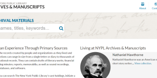 Screenshot of Archives Portal Homepage