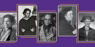 Collage of women featured in the Foreword series, with Michele Coleman Mays in the center.